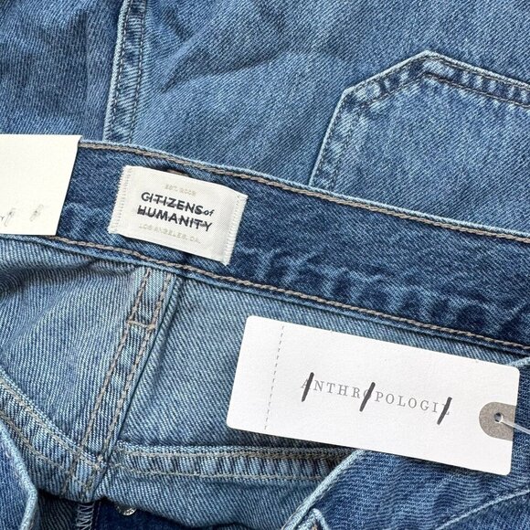 NWT Citizens of Humanity Frances Denim Jean Shorts in Coastal Blue 27 - Picture 10 of 15